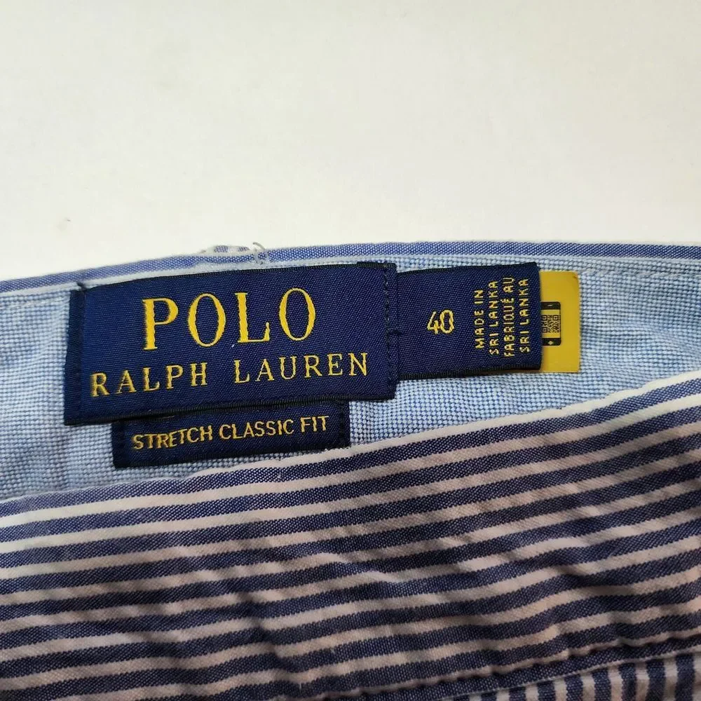 POLO‎ RALPH LAUREN SEERSUCKER SHORTS SIZE 40